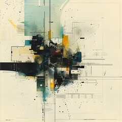 Geometric Symphony: Precision and Chaos in Digital Collage