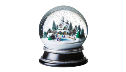 Snow globe isolated on white background
