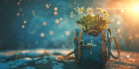 Magical Winter Backpack: "Enchanted Winter Journey" and "Frosty Floral Expedition"
