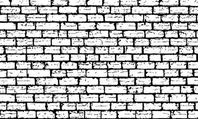Obraz premium silhouette of brick or brickwork texture. brick wall grunge background. design element, texture of an ancient brick wall, Brick wall silhouette, SVG, Vector, Illustration