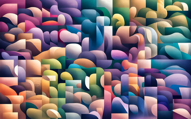 Obraz premium Energetic Symphony, A Kaleidoscope of Vibrant Colours