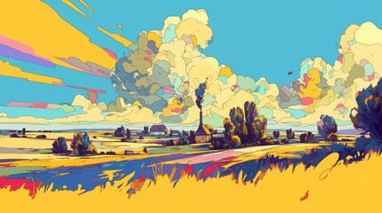 Amazing landscape illustrations for creative photography concepts