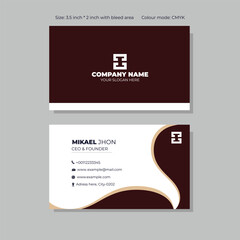 Corporate business card template design