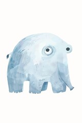 minimalist full body quirky arctic snowy elephant