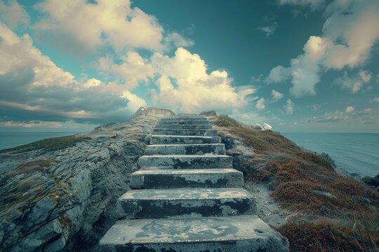 Upward path to paradise with no exit: empty existence not going anywhere