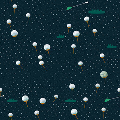 Golf seamless pattern, beautiful modern graphics can be used in a variety of designs.