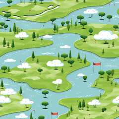 Golf seamless pattern, beautiful modern graphics can be used in a variety of designs.
