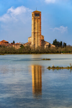 Torcello Island Church Bell Tower In Italy