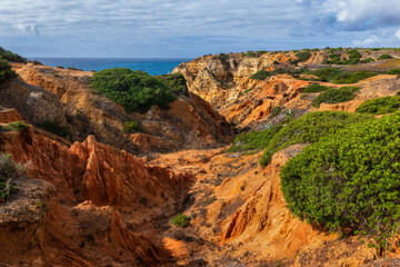 Algarve Region Coastal Landscape In Portugal