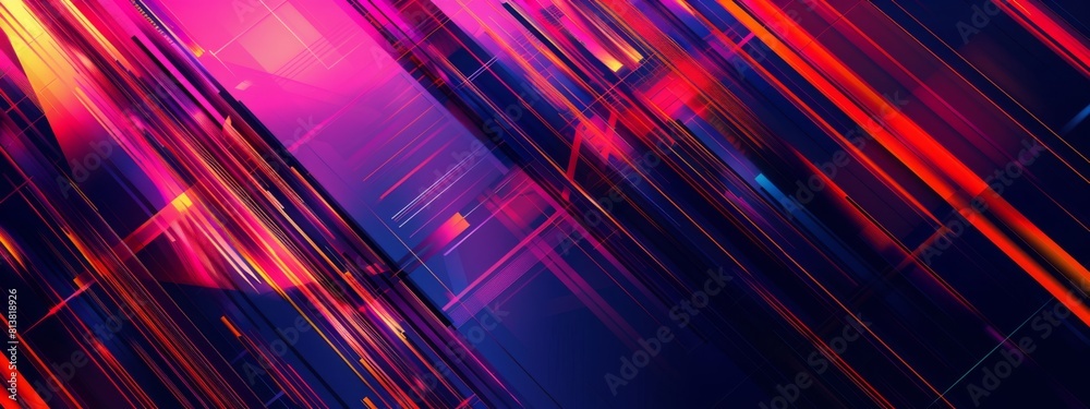 Aufkleber A vibrant abstract background featuring intersecting purple and red lines creating a dynamic composition.
