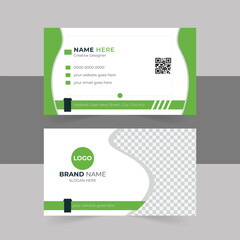Minimal individual business card creative and clean card template vector illustration layout in rectangle size visiting card design .