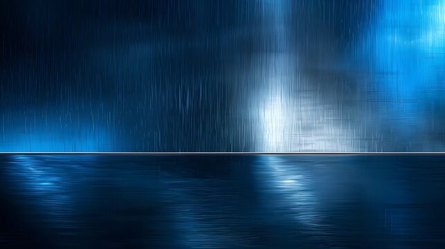 A blue metallic background with smooth, shiny texture. It has a gradient from deep navy at the bottom to lighter shades of skyblue, giving it an elegant and modern look. 
