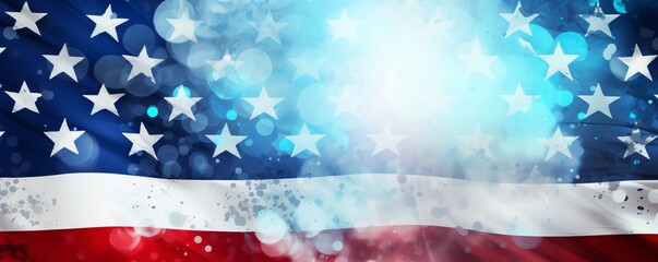 High quality memorial day background with american flag and ribbons