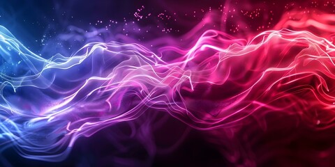 Fototapeta premium Futuristic colorful chrome texture with dynamic 3D color splash waves and lines. Concept Futuristic Design, Colorful Texture, Chrome Finish, 3D Waves, Dynamic Lines