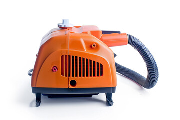 Fototapeta premium A professional-grade electric heater cleaner with a heavy-duty motor and a wide cleaning nozzle isolated on a solid white background.