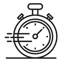 Speed Timer Line Icon. Editable Stroke design