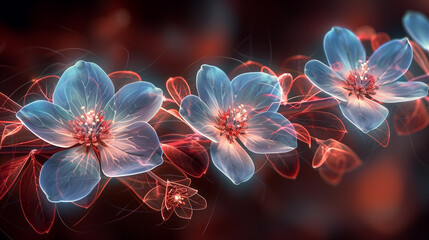 Beautiful flowers.Modern abstract design template.Spring flora