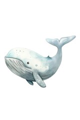 Fototapeta premium minimalist full body quirky arctic snowy whale isolated