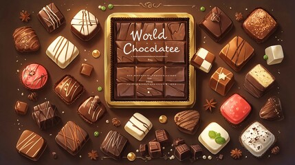 World Chocolate Day. AI generate illustration