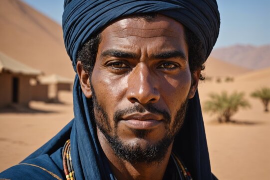 Portrait of a Tuareg man