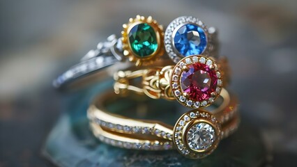 Luxury jewelry store offering unique gemstones and custom design services. Concept Gemstone Jewelry, Custom Designs, Luxury Pieces, Unique Collections, Personalized Service
