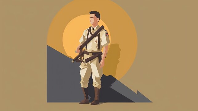 Happy Scout day, boy scout in uniform