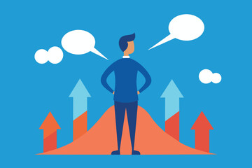 Fototapeta premium the concept of a business idea is generated in the process of thinking. Planning of new actions by a businessman