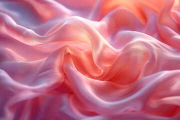 Obraz premium Soft Waves of Pink Fabric Creating a Dreamy Textured Background