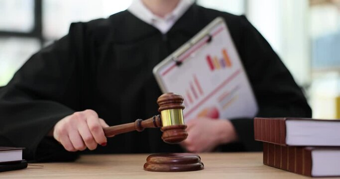 Financial report and analytics falsification of financial documents with court gavel. Financial reporting fraud