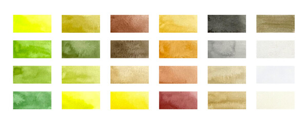 collection of watercolor strokes