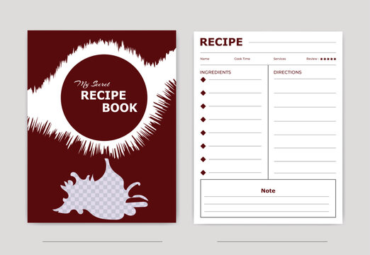 restaurant food menu recipe book design template for cookbook