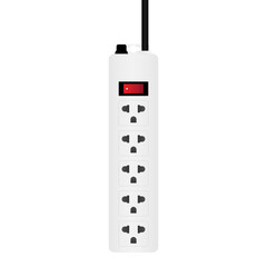 Electric Plug Socket or Power Outlet. Vector Illustration. 