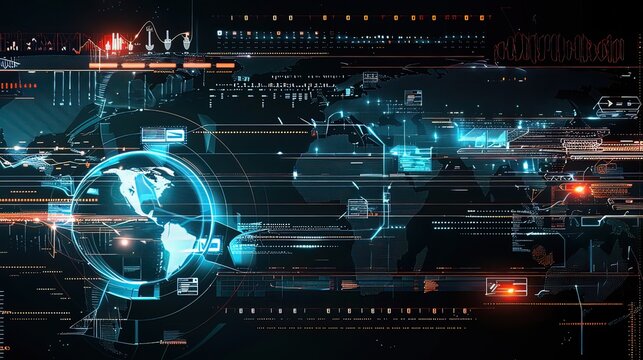 Data processing visualization , Global data analysis , World map data representation
