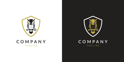 Owl logo template vector illustration