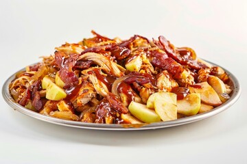 Savory Adirondack Bacon BBQ Chicken with Sautéed Apples and Onions