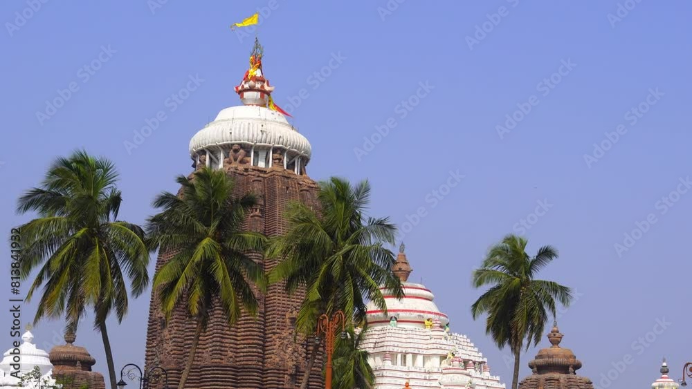 Wall mural top view of jagannath temple