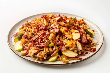 Adirondack Bacon BBQ Chicken with Saut&eacute;ed Apples, Onions, and Bacon