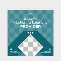 Creative digital marketing agency social media post or square web banner for corporate business ads promotion template 
