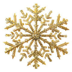 Glitter golden snowflake 