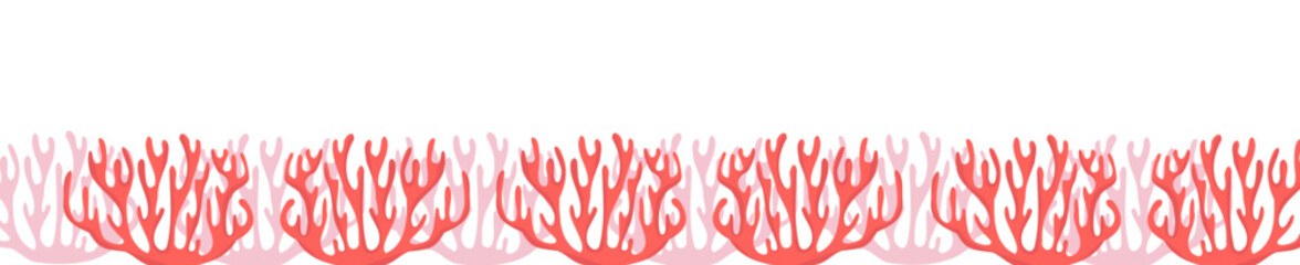 Ornament of red corals in vector