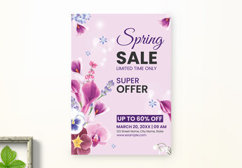 Floral Spring Sale Event Flyer