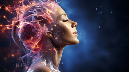 3d illustration of epilepsy with copy space