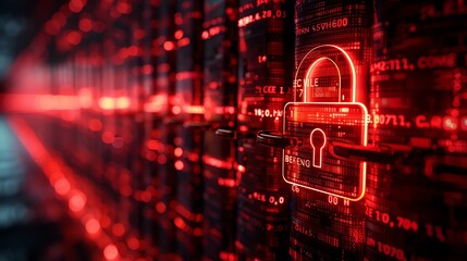 Security breach warning side view warning about a security breach advanced tone vivid