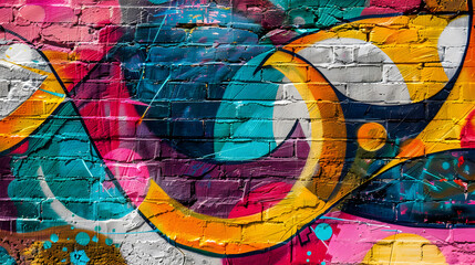 Fototapeta premium Bright graffiti on the wall