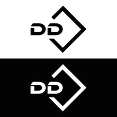 DD logo. D D design. White DD letter. DD, D D letter logo design. Initial letter DD linked circle uppercase monogram logo. golden logo