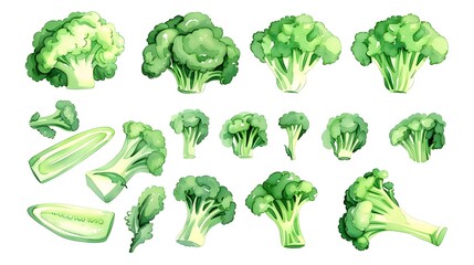 Assorted Fresh Green Vegetables for Healthy Eating and Cooking