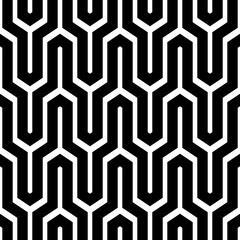 Jagged stripes motif. Linear backdrop. Geometric waves ornament. Zigzag lines background. Curves image. Seamless pattern. Digital paper, textile print, web design.