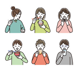 食事をしている子供のセット