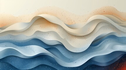 Abstract sand and ocean waves layers background