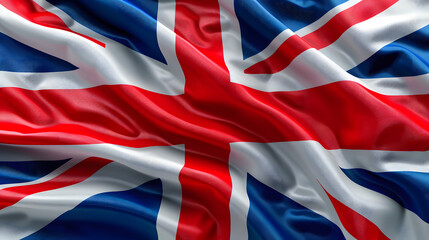A flag of the United Kingdom with a red cross on it